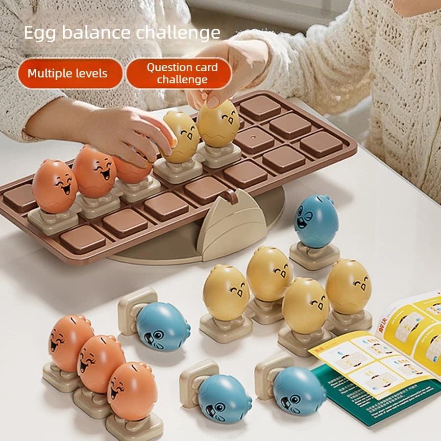 Gioco di equilibrio Montessori a forma di gallina, gioco di logica e strategia matematica, altalena educativa per bambini, giocattolo STEM.