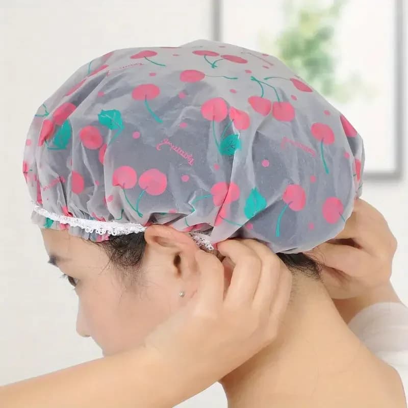 1-50PCS Women's shower head Waterproof reusable EVA hair head with large elastic band Long hair protection hat Bathroom Spa