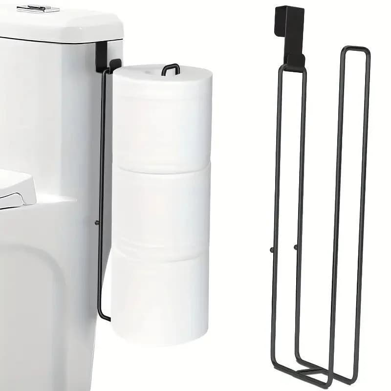 Porta carta igienica autoadesivo Porta fazzoletti in ferro con portasciugamani Organizzatore per bagno con montaggio a parete senza trapano