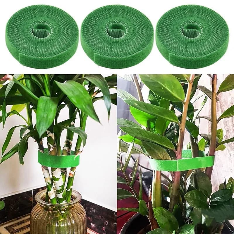 Nastro da Giardino in Nylon, Fascette per Piante, Supporto con Chiusura a Strappo, Nastro Riutilizzabile per Fiori Rampicanti, Accessori da Giardino