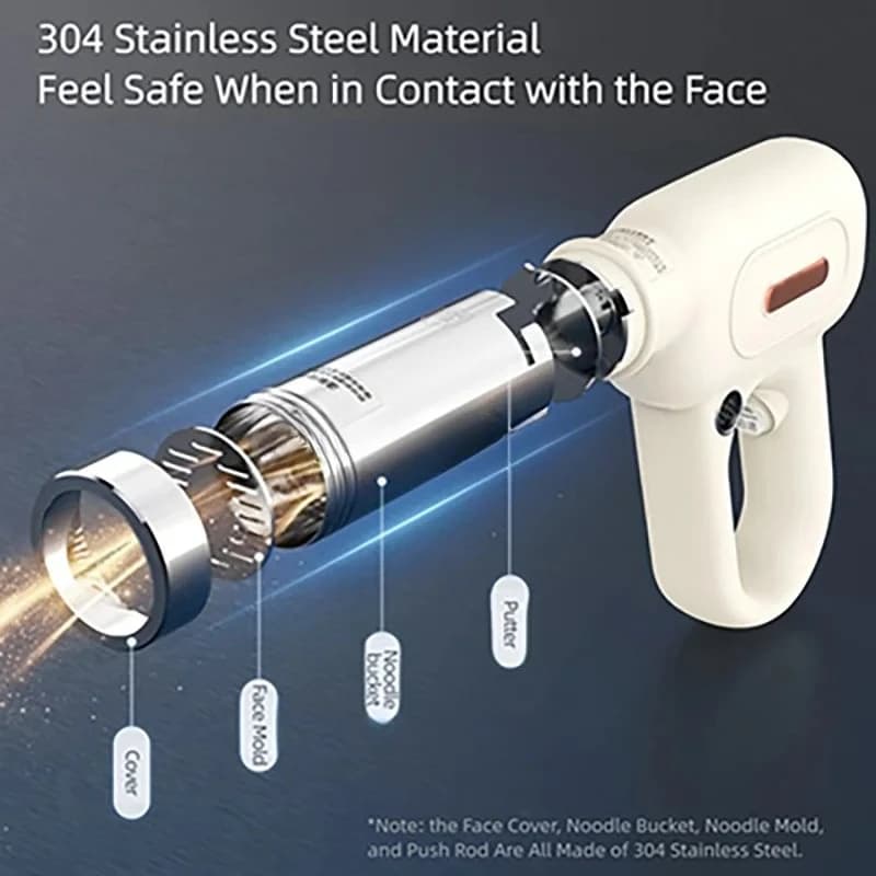 1500mAh Wireless Handheld Noodle Maker With 5 Molds Automatic Home Pasta Making Machine