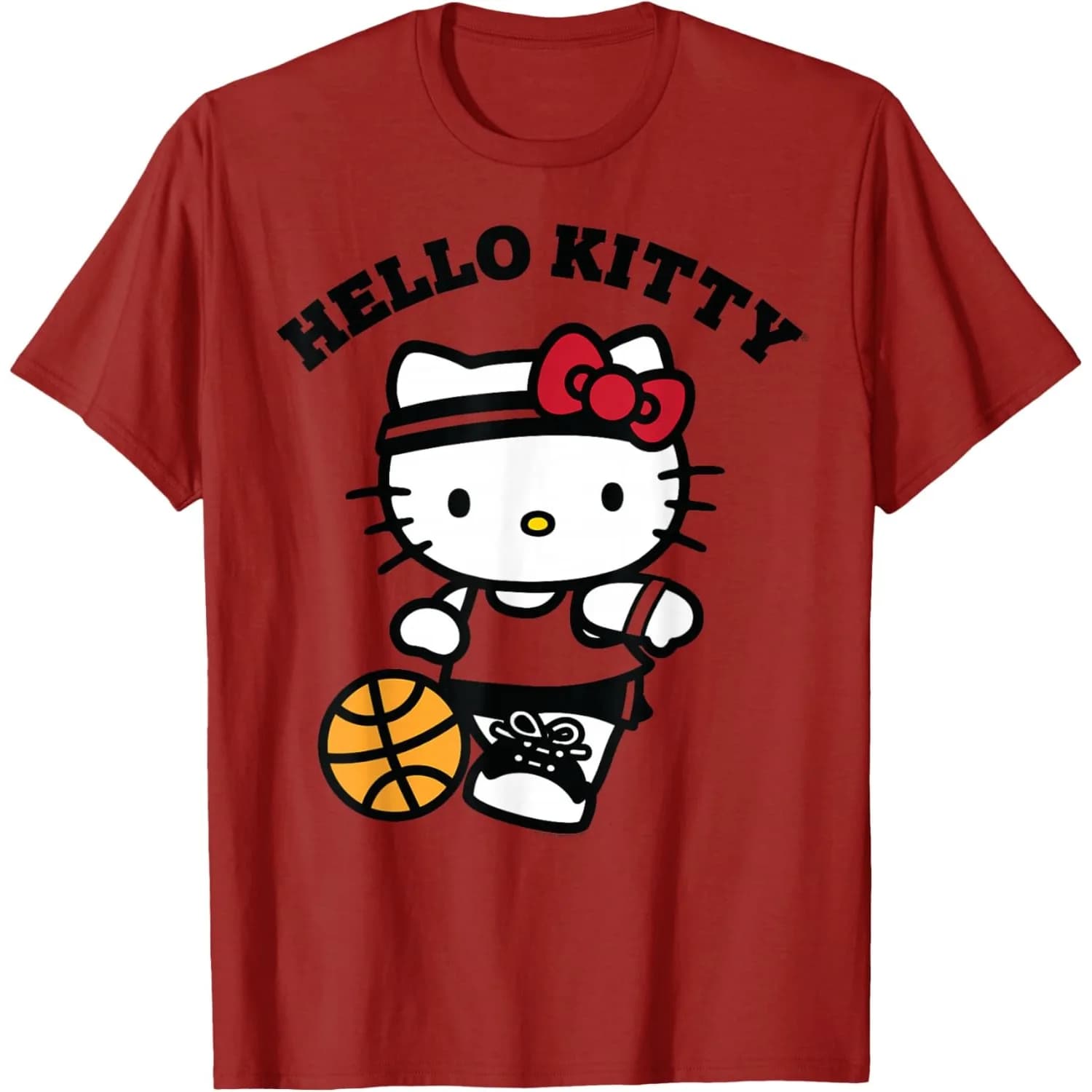 T-shirt da basket unisex per bambini Hello Kitty, maglietta da donna a maniche corte
