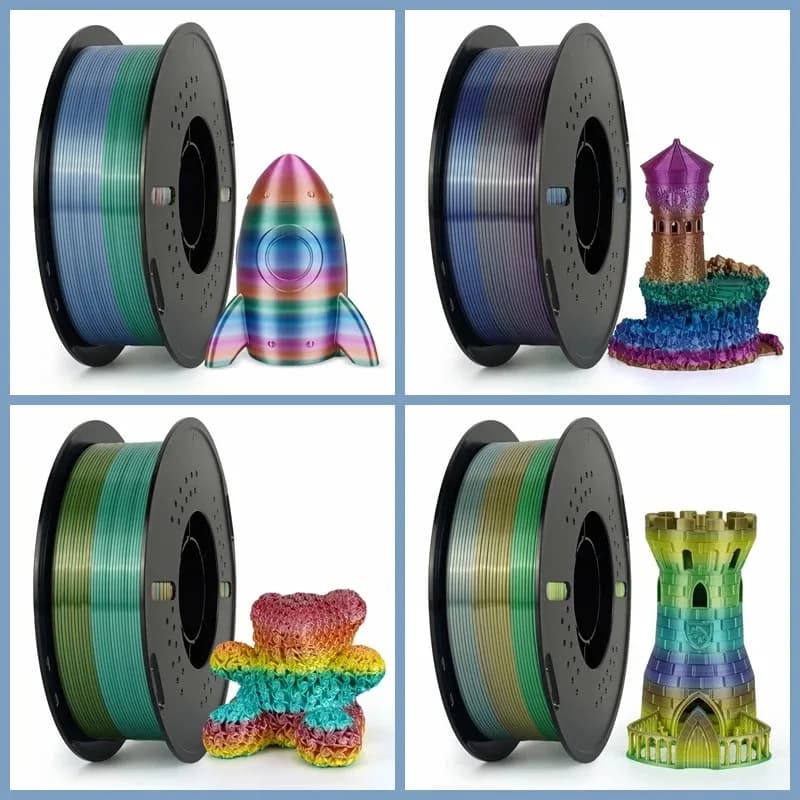 3D Printer Filament PLA 1kg 1.75mm Silk Printing Filament Chameleon Material