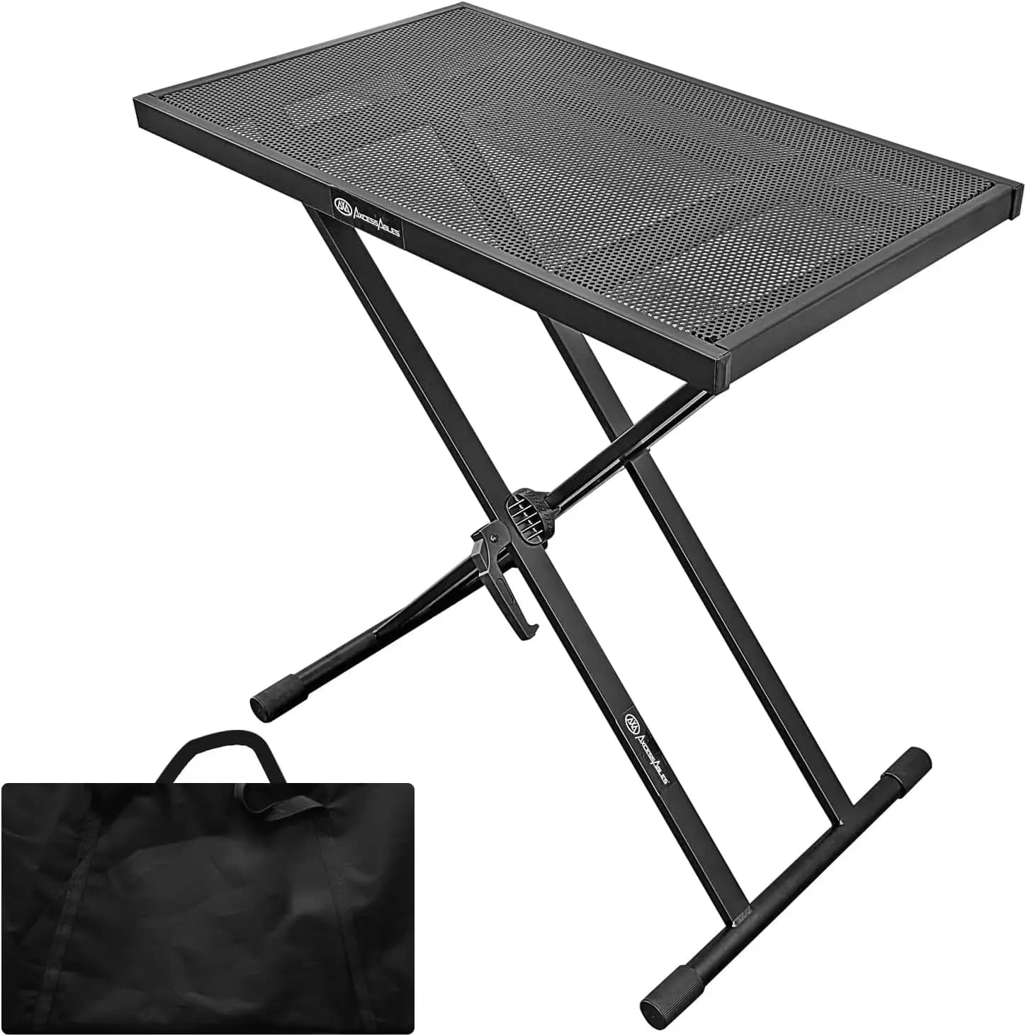 Supporto Portatile per DJ con Supporto per Tastiera a X, Custodia da Viaggio per Laptop, Controller, Sintetizzatore