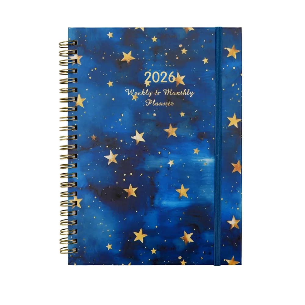 Inglese 2026 Agenda Planner Blocco note Resistente all'usura 12 mesi Lista delle cose da fare Notebook Carta spessa Diario di efficienza Blocco note