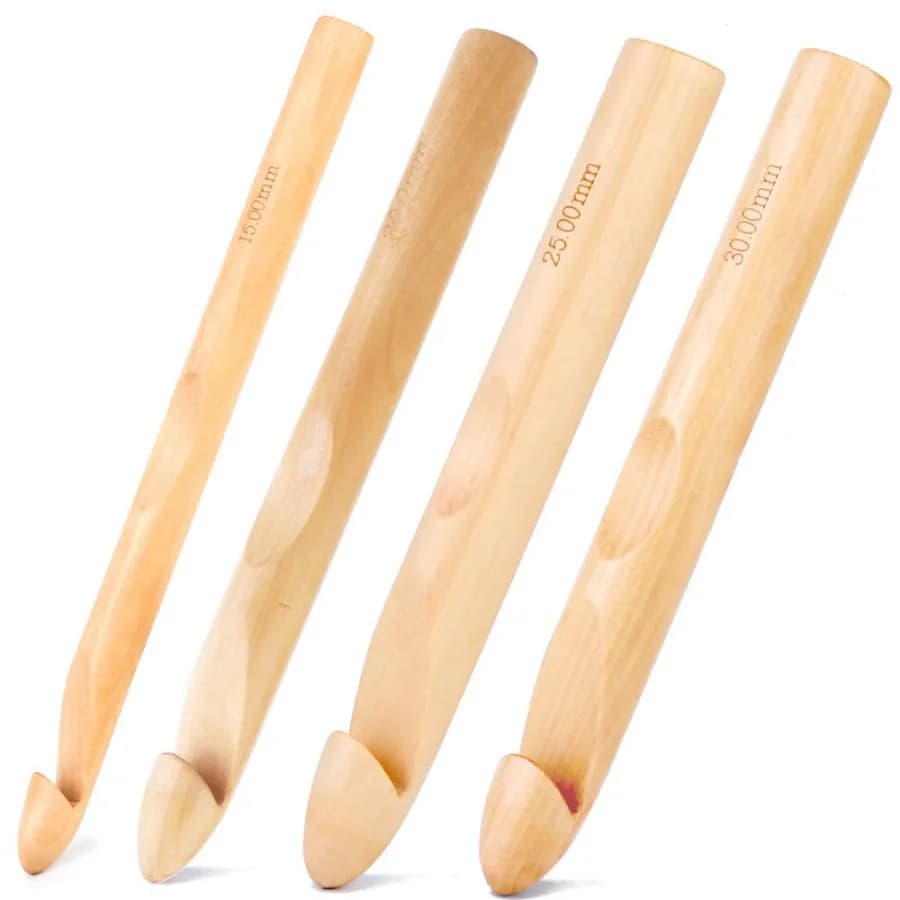 15/20/25/30mm uncinetti in legno ferri da maglia strumento per cucire sciarpa fai da te accessori per maglieria casa per maglieria tessuto