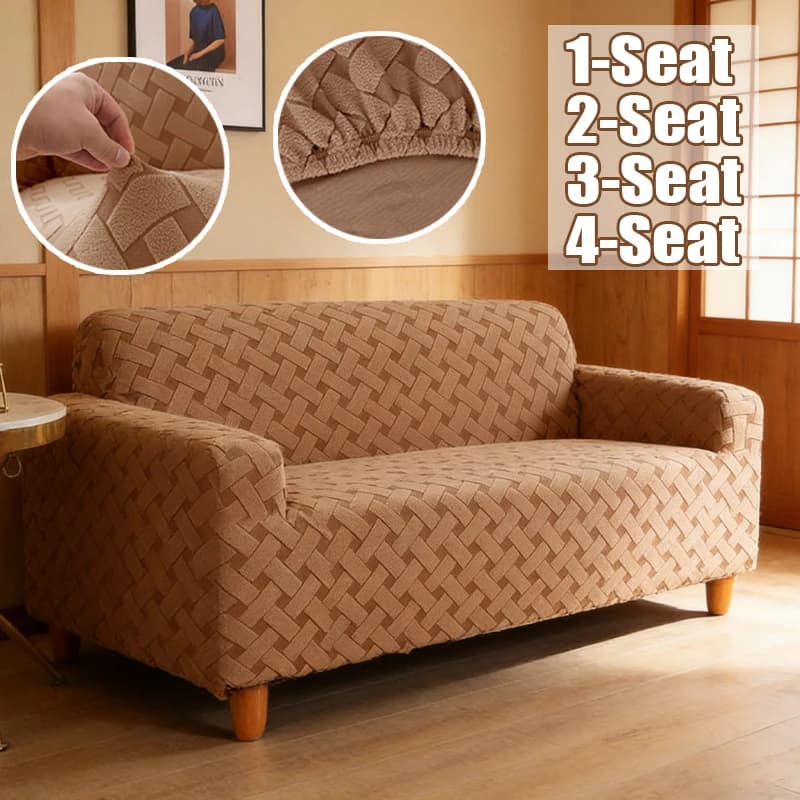Copridivano in Tessuto Jacquard Elasticizzato per 1/2/3/4 Posti, Lavabile in Lavatrice, Antipiega, Protezione per Mobili per Arredamento Soggiorno