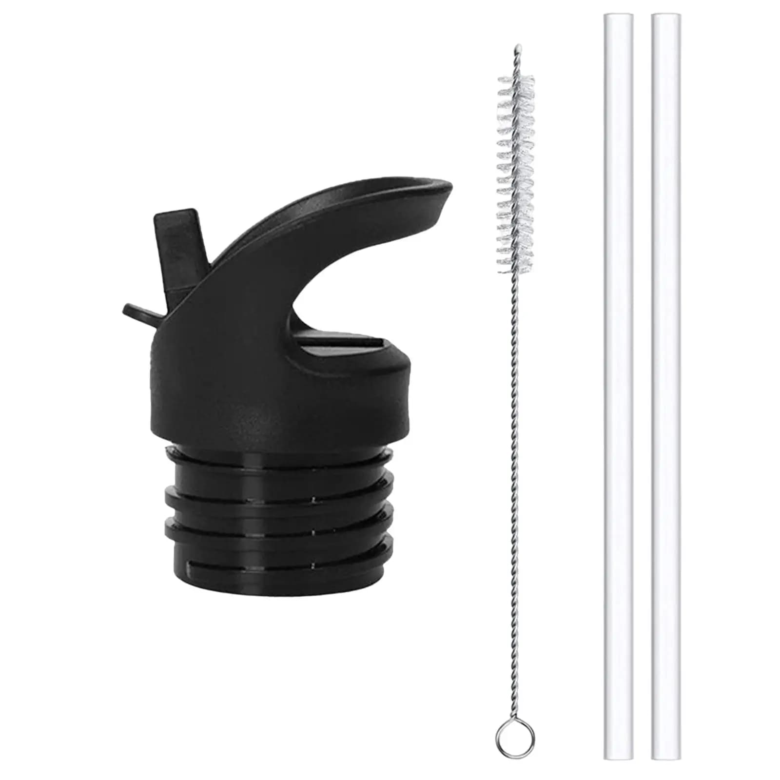 Coperchio in paglia con spazzola in paglia coperchi di ricambio con manico riutilizzabile isolato semplice coperchio antipolvere per accessori per il lavoro della bottiglia d'acqua