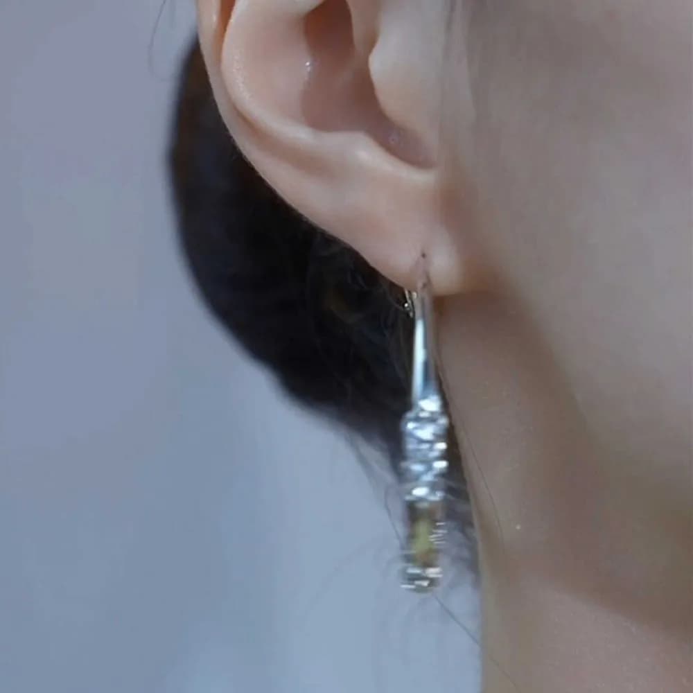 Orecchini a Cerchio Grandi ed Eleganti con Zirconi, Orecchini di Lusso Leggero ed Esagerati, Gioielli Semplici da Donna per Sposa e Matrimonio