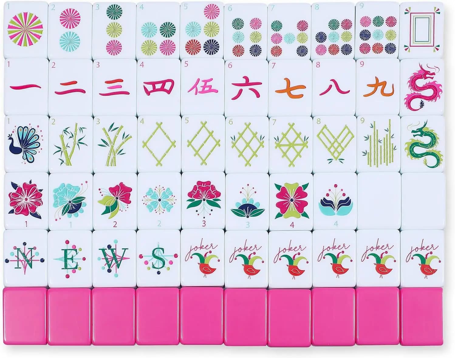 Set di Tessere Mahjong Americano, 160 Pezzi Intagliati a Mano per Serate di Gioco in Famiglia e Appassionati di Ma Jiang