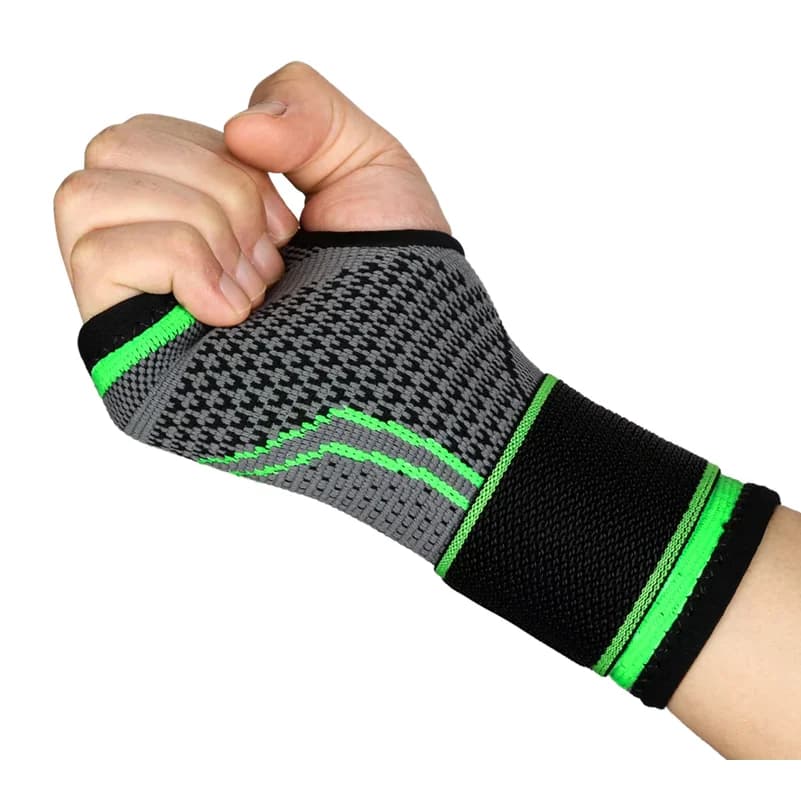2 PCS Gym Sports Wristband Wrist Protector Palm Guard Wrist Support Adjustable Wrist Brace Strap Compression Gloves for Carpal