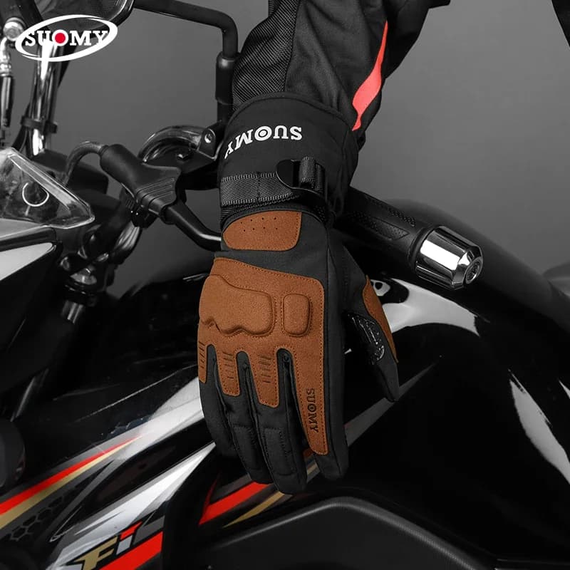 Nuovi guanti da moto invernali Suomy Guanti caldi antiscivolo impermeabili Guanti da moto comodi e protettivi