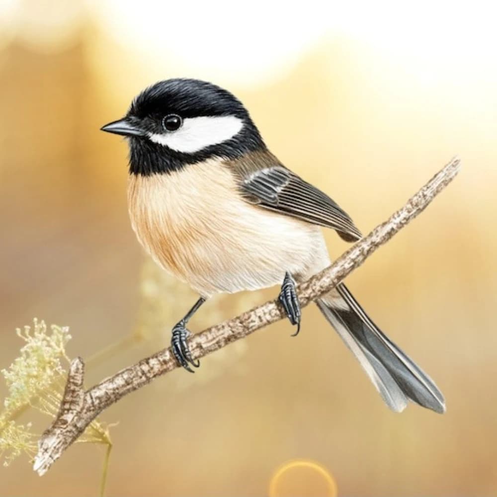 1PC adesivo per finestra Chickadee con cappuccio nero impermeabile autoadesivo decalcomanie in vinile fai da te soggiorno camera da letto giardino per gli amanti degli uccelli