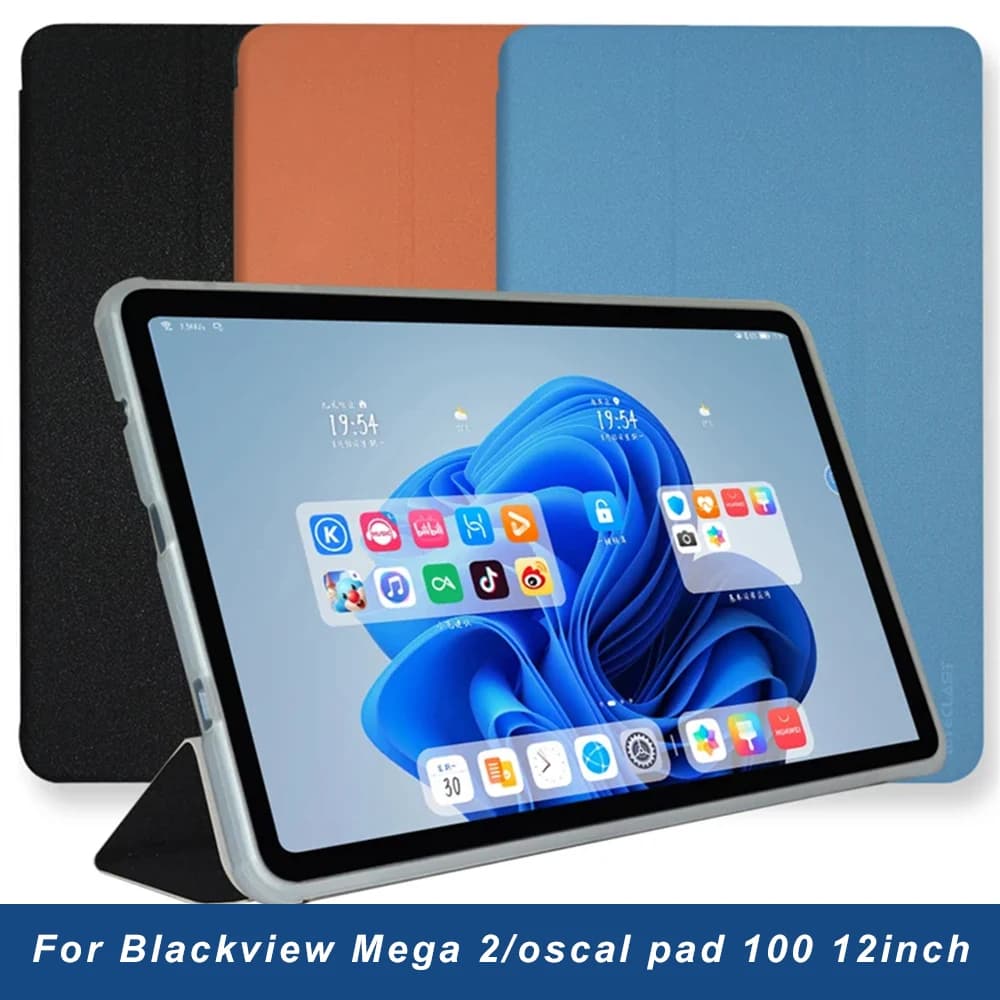 Fonda Para Custodia Per Blackview Mega 2 Blackview oscal pad 100 Custodia 12 "Tablet PC Custodia pieghevole con supporto posteriore morbido in TPU Coque