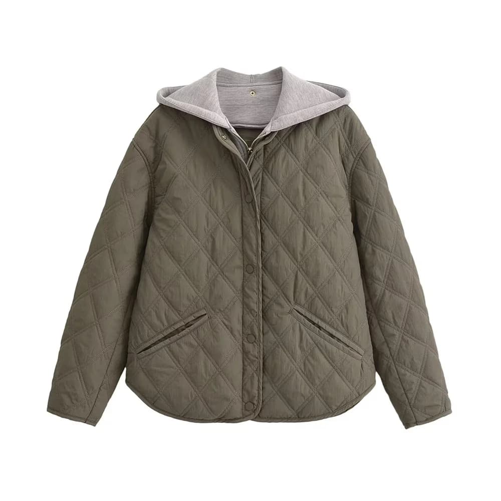 2024 Autunno/Inverno Nuovo Prodotto Moda Casual Girocollo da Donna Allentato Manica Lunga Giacca con Cappuccio Top