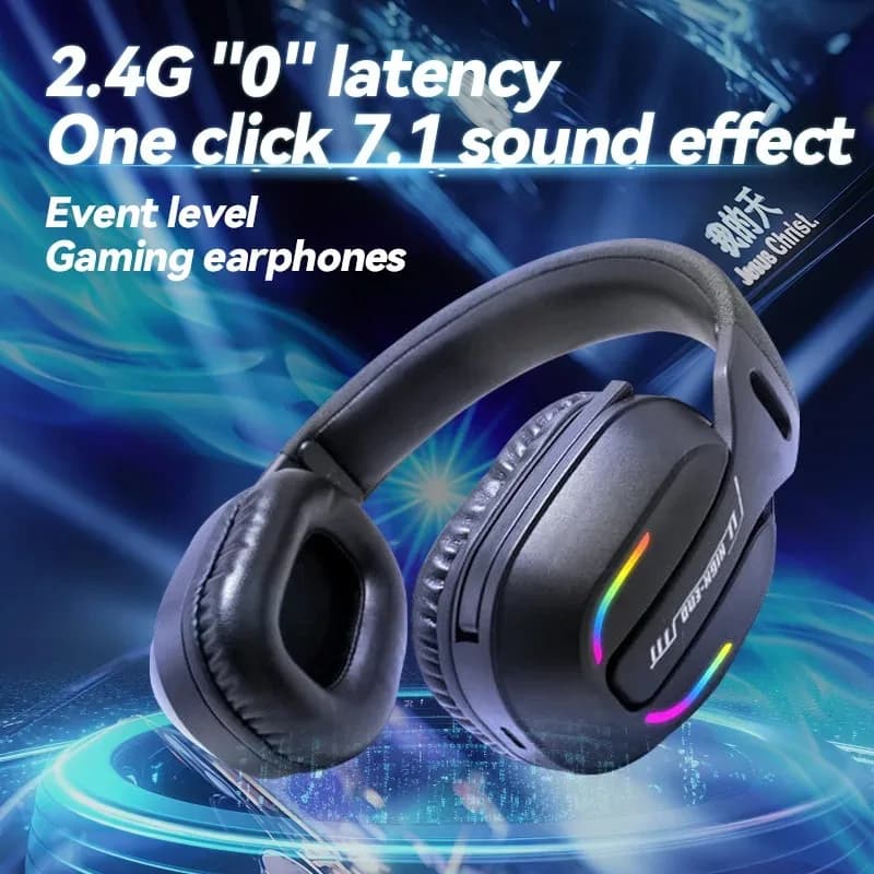 Portable gaming heads Bluetooth5.4 headphones ENC earphones with noise cancellation 2.4G Wireless headphones GT-1
