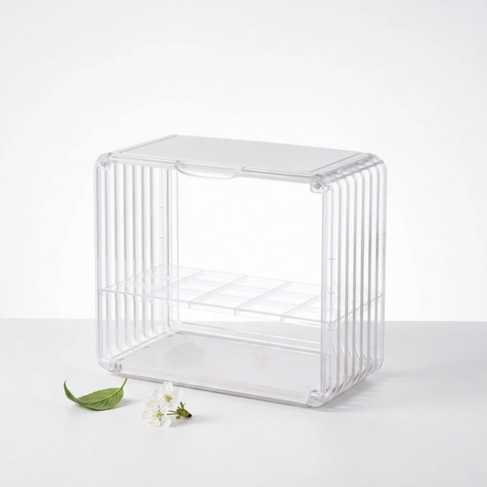 Acrylic Display Case with Shelf Sealed Acrylic Display Box with Door Storage Organizer Space-Saving Container Multifunctional