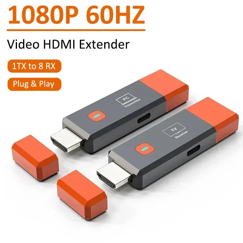 1080P 50M TV Stick Dongle compatible video transmitter receiver adapter for laptop PC camera to monitor the projector