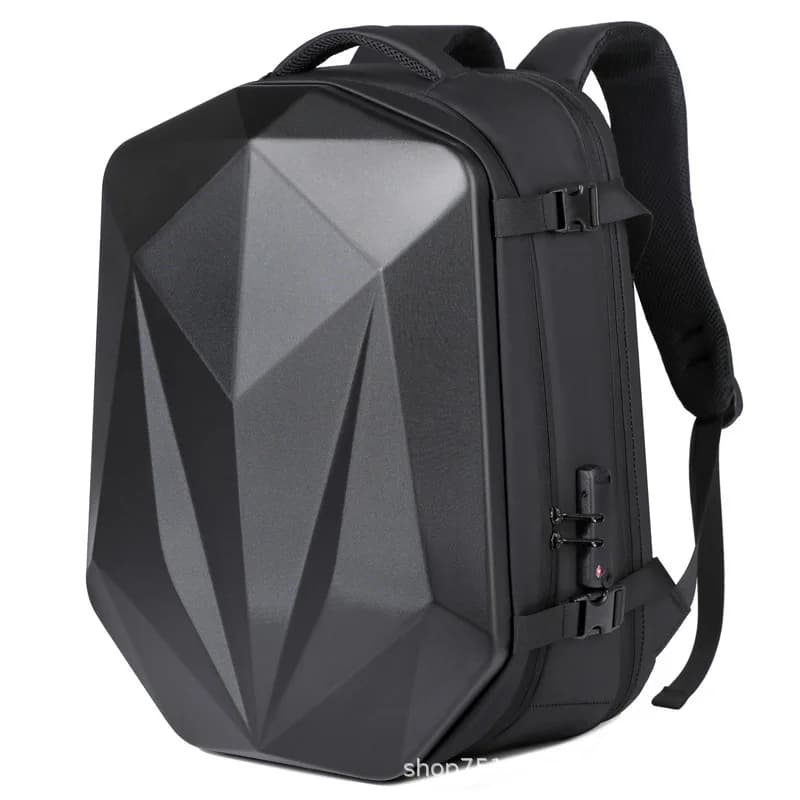 18 Inch Laptop Backpack for Men Bike Helmet Bags Hard Case Backpack Game Backpack for commuting with laser diamonds Waterproof