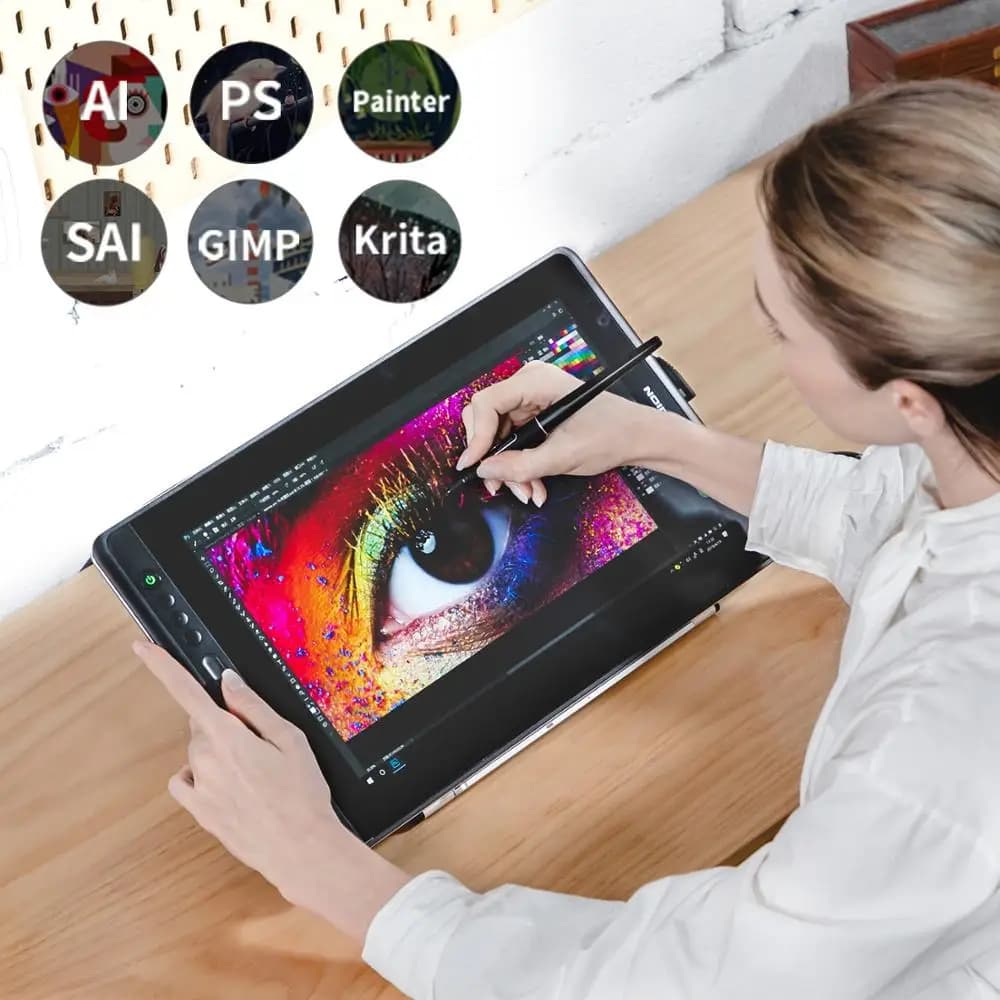 Professional Kamvas Pro 16 Touch Screen Pen Drawing Monitor Digital Graphic Tablet