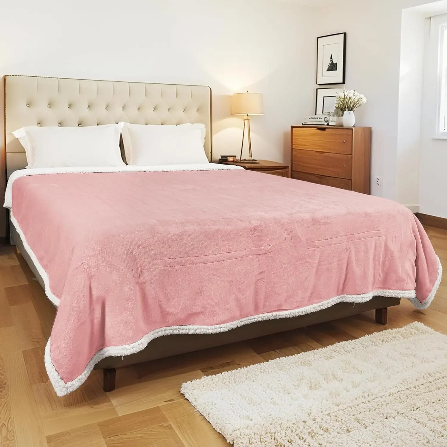Coperta Elettrica Riscaldata Misura Grande 72x84 Pollici, Flanella Super Morbida, 10 Impostazioni di Calore, Spegnimento Automatico, Lavabile in Lavatrice