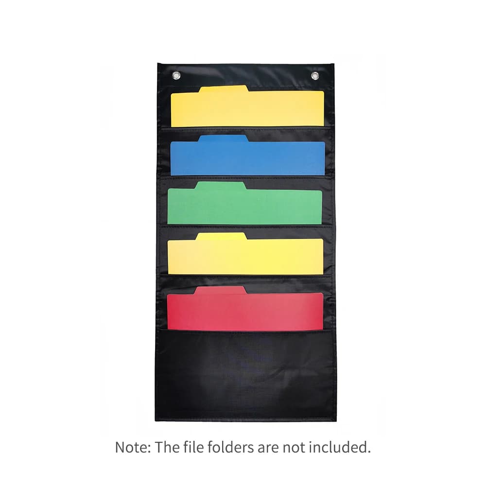 Organizzatore di File da parete appeso grande 5 tasche cartella portaoggetti tascabile con 2 ganci portadocumenti Organizer per documenti per ufficio
