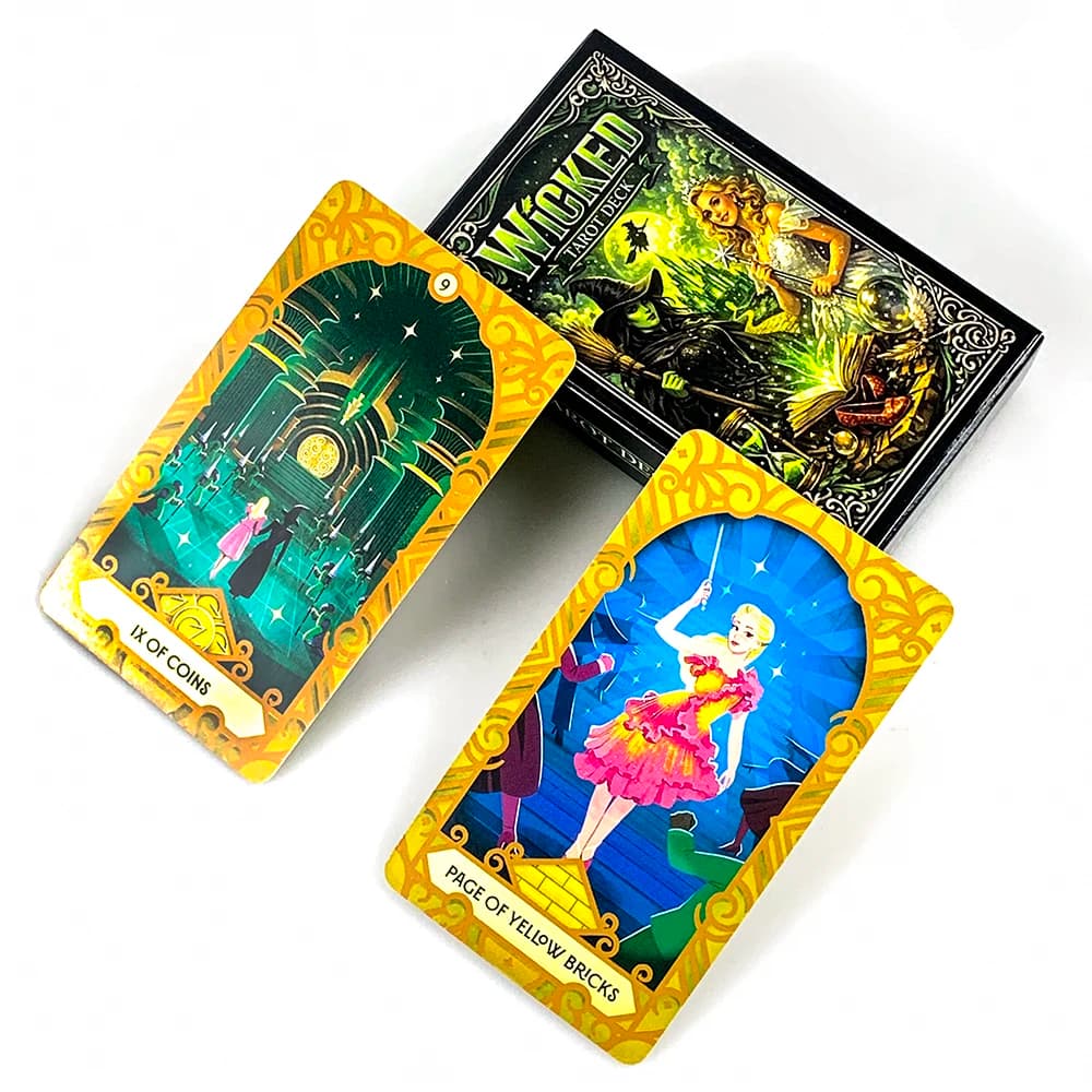 New Wicked Tarot Deck 78-cards Tradition Tarot Cards English Version Divination Board Games,Halloween and Christmas Games