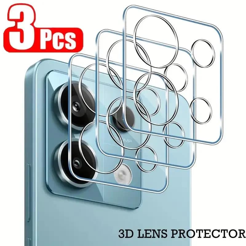 3 pezzi trasparente protezione per obiettivo 3D per Xiaomi Mi 13T 14T Pro Poco X6 X7 F6 Pro fotocamera copertura in vetro temperato protezione completa