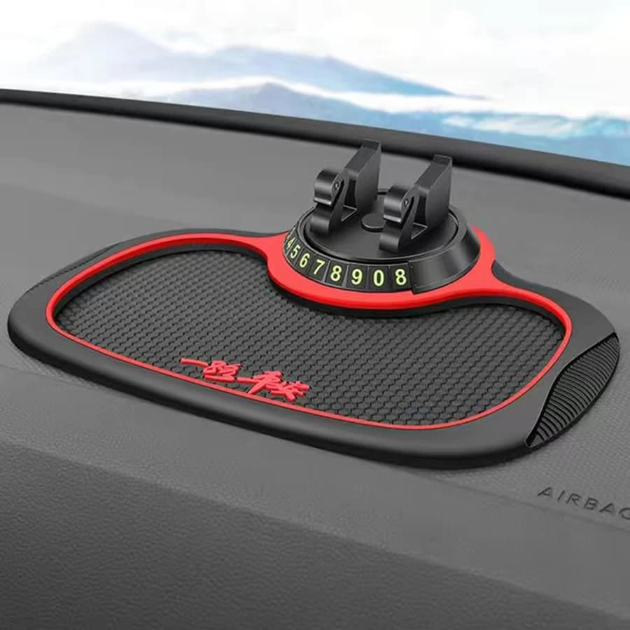 Tappetino antiscivolo multifunzionale per auto e supporto per cellulare, 360 ° Supporto girevole a forma di cigno, tappetino portaoggetti in PVC per cruscotto auto, supporto per navigatore da cruscotto