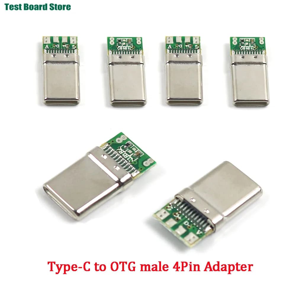 1-10PCS Type-c OTG Male 4P with 5.1K Strength Data Power Adapter 4 USB Adapter with Welding Plug