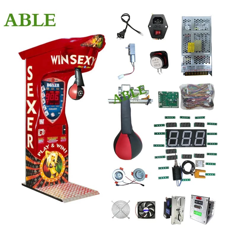 Arcade Boxer Champion Fighting Boxe Punching Machine DIY Kit Mother Card Token Ticket Score Award Fun Parts
