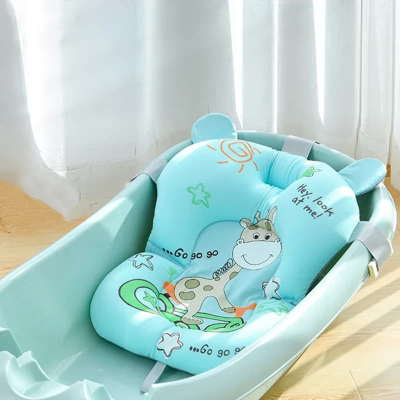 Tappetino per vasca da bagno per baby shower Tappetino di supporto per sedile per vasca da bagno antiscivolo Cuscino di supporto per bagno di sicurezza per neonato Cuscino morbido pieghevole