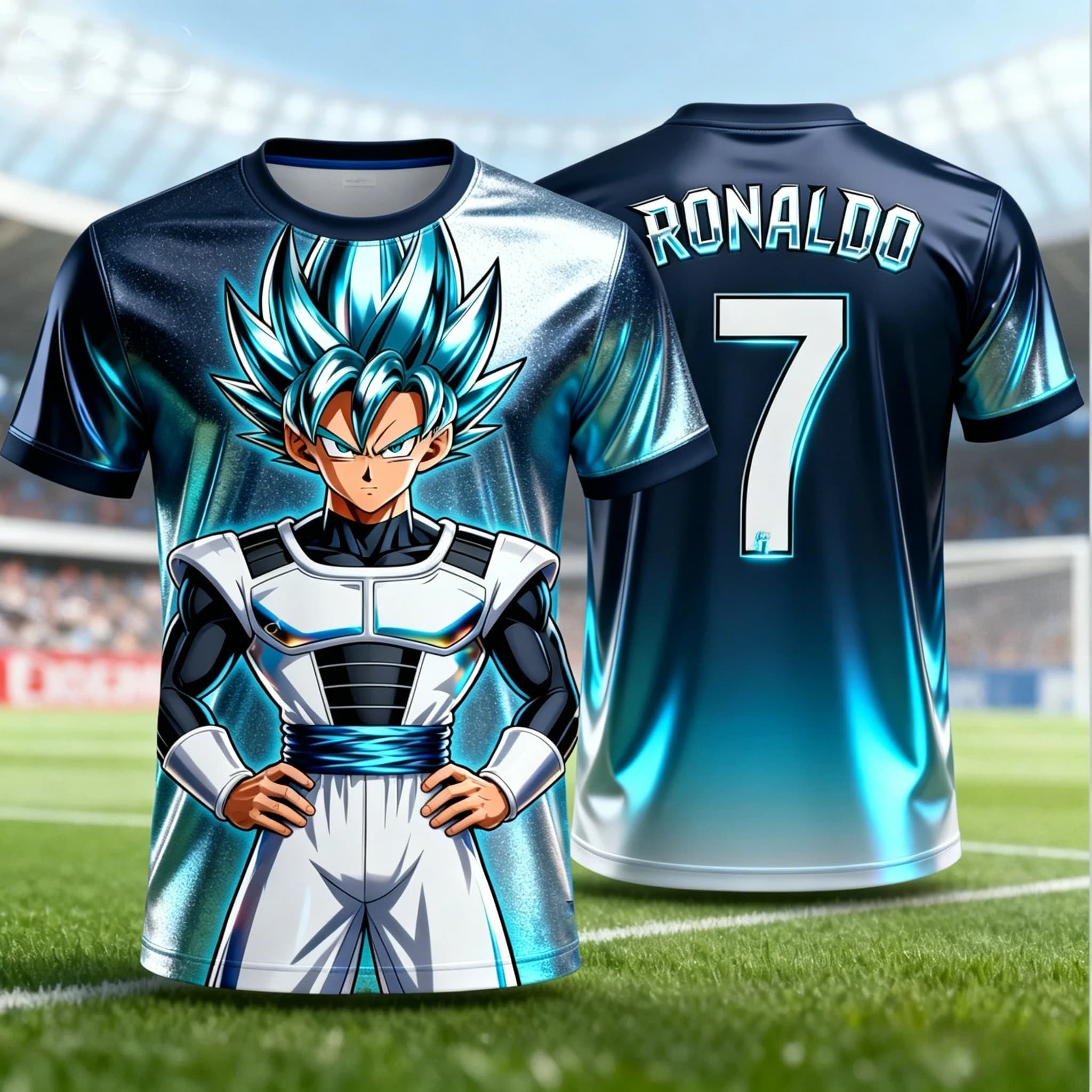 2026 Dragon Ball Z Special Edition Ronaldo No. 7 Football Jersey T-shirt Fan Special Jersey Set Kids Vegeta Training Uniform Y2k