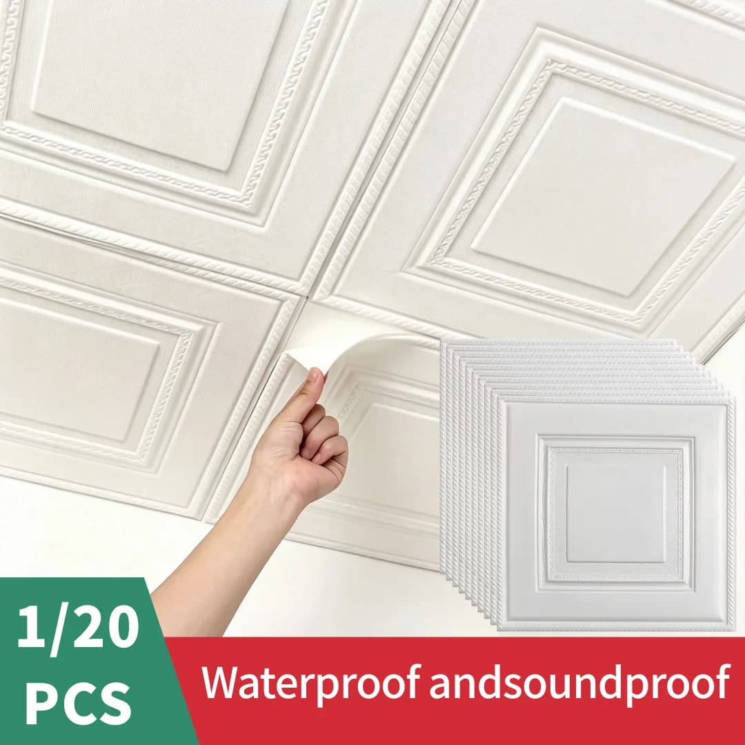 35cm*35cm 3D Foam Self Adhesive Wallpaper Waterproof anti Collision Ceiling Bedroom Warm Home Interior Decorative Wall Sticker