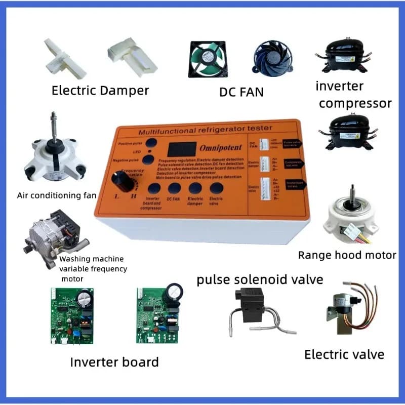 Strumento di Ispezione e Test per Guasti di Schede Inverter Frigorifero, Compressori, Elettrovalvole, Ventole e Valvole Elettriche per Porte d'Aria