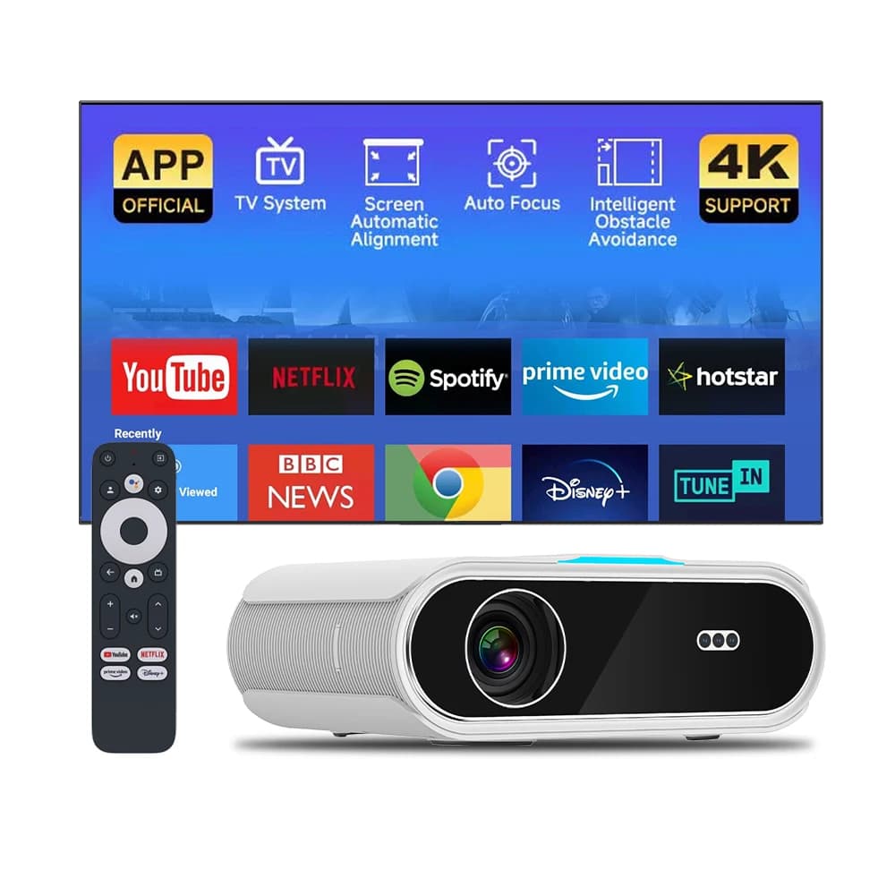 AOKANG Proiettori Full Hd 1080P per film all'aperto Mini video Proiettore LED Proiettore TV Google 4K con proiezione wireless