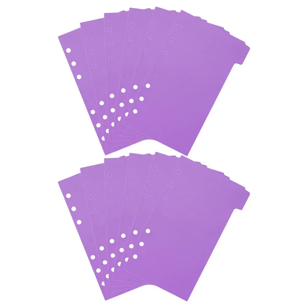 2 Set di Divisori per Raccoglitori A6 a 6 Fori in Plastica PP, Separatori per Agende, Quaderni, Ricettari, Materiale Scolastico, Separatori Carini per Pagine
