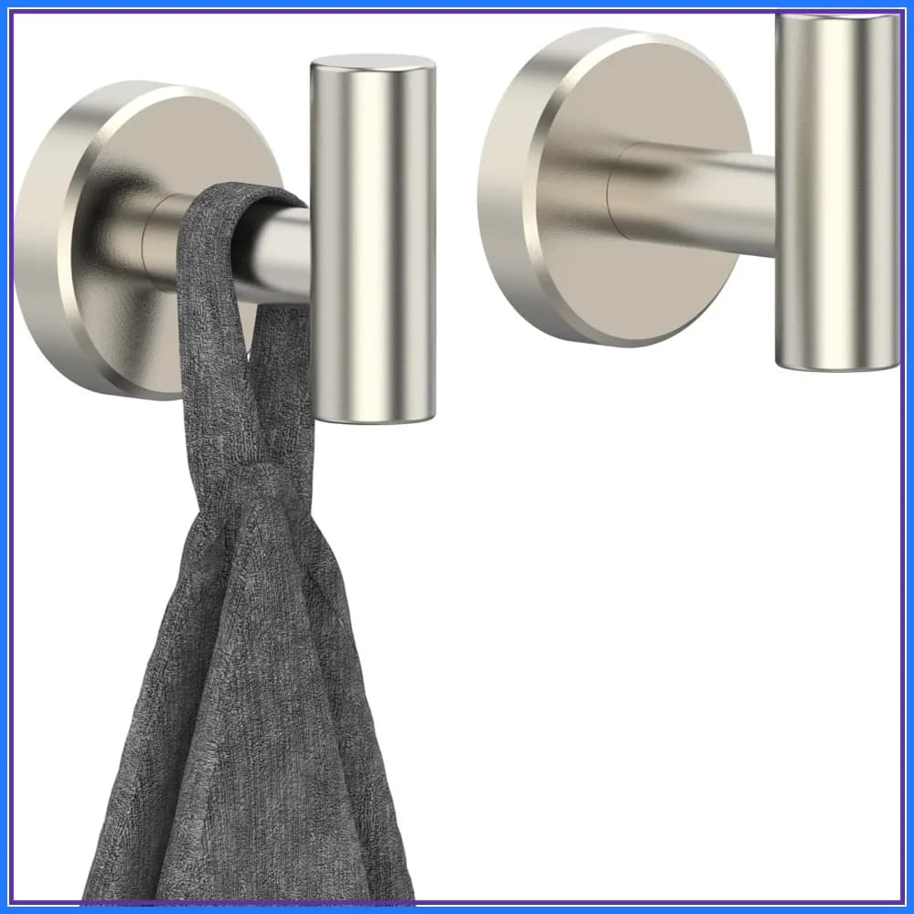 Gancio per Asciugamani in Acciaio Inox 304, Appendiabiti da Parete per Cucina, Garage, Armadio, Set da 2 Pezzi
