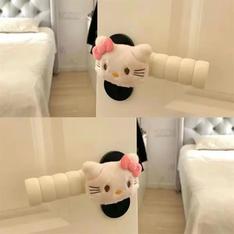 Kitty Anime Peluche Maniglia per porta Coperture Schiuma elastica Maniglia per porta della stanza Protezione Anime Accessorio per la casa Decorazione regalo