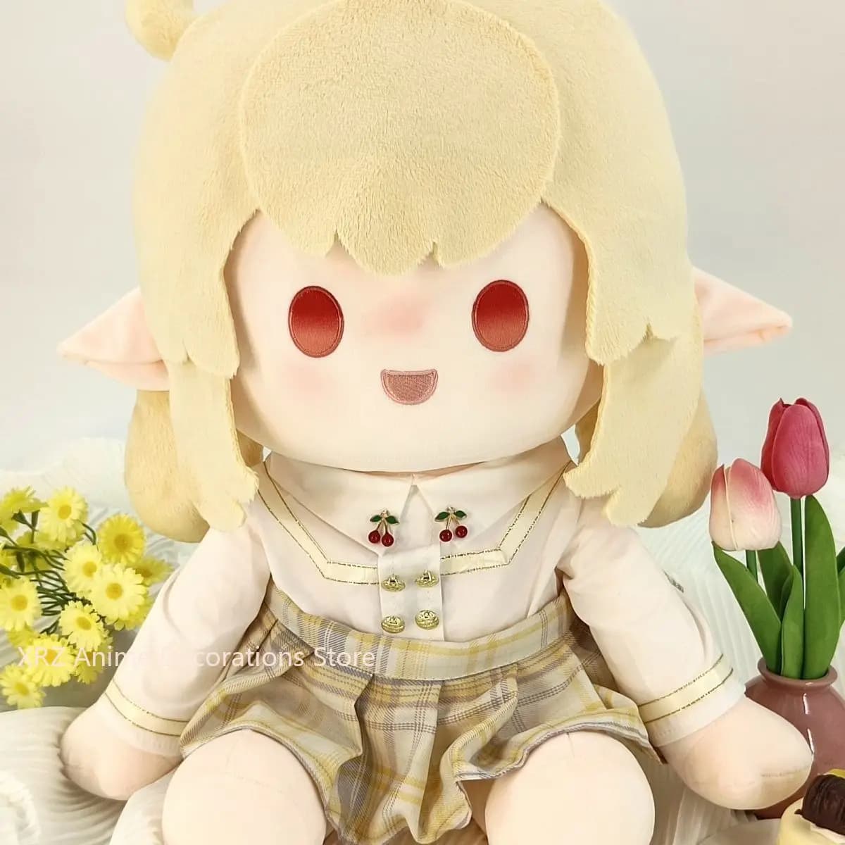 Peluche Klee di Genshin Impact, 40 cm, in posizione seduta, imbottito in cotone, cuscino decorativo, articoli da collezione del gioco.