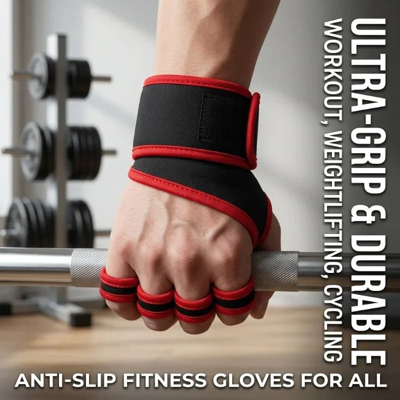 Guanti da Allenamento Antiscivolo Resistenti per Palestra, Sollevamento Pesi, Ciclismo, Guida - Guanti Fitness per Uomini e Donne