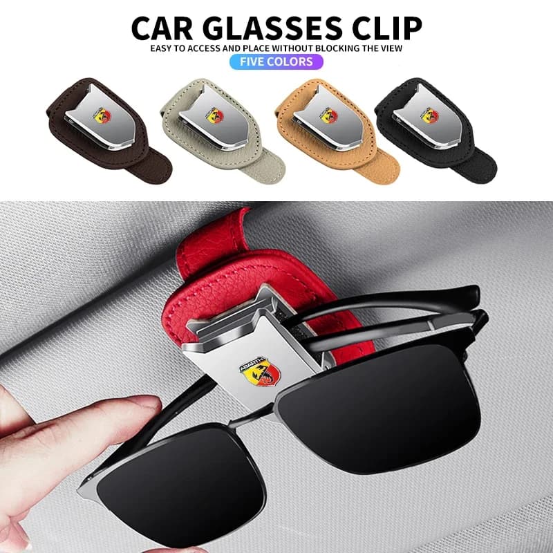 Auto Visiera Parasole Occhiali Clip Organizer Accessorio di Stoccaggio Per Abbas Abarth Lingua Legno Punto 124 125 500 595 695 Stilo Ducato