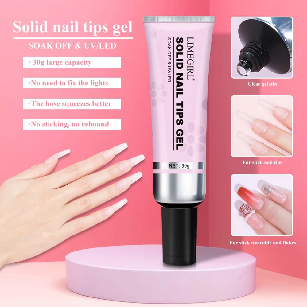 LIMEGIRL 20g/30g Forte Punte Del Chiodo Colla Gel UV per Unghie Strass Resina Gemma Gioielli Decorazioni FAI DA TE Adesivo Unghie Colla Falsa