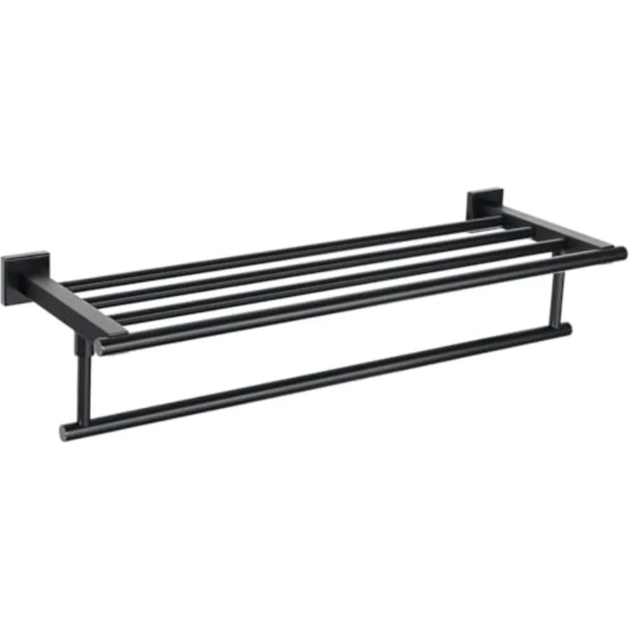 Portasciugamani da 24 Pollici per Bagno a Parete, Portasciugamani con Barra Porta Asciugamani, Doppio Portasciugamani per Bagno, Acciaio Inox SUS304