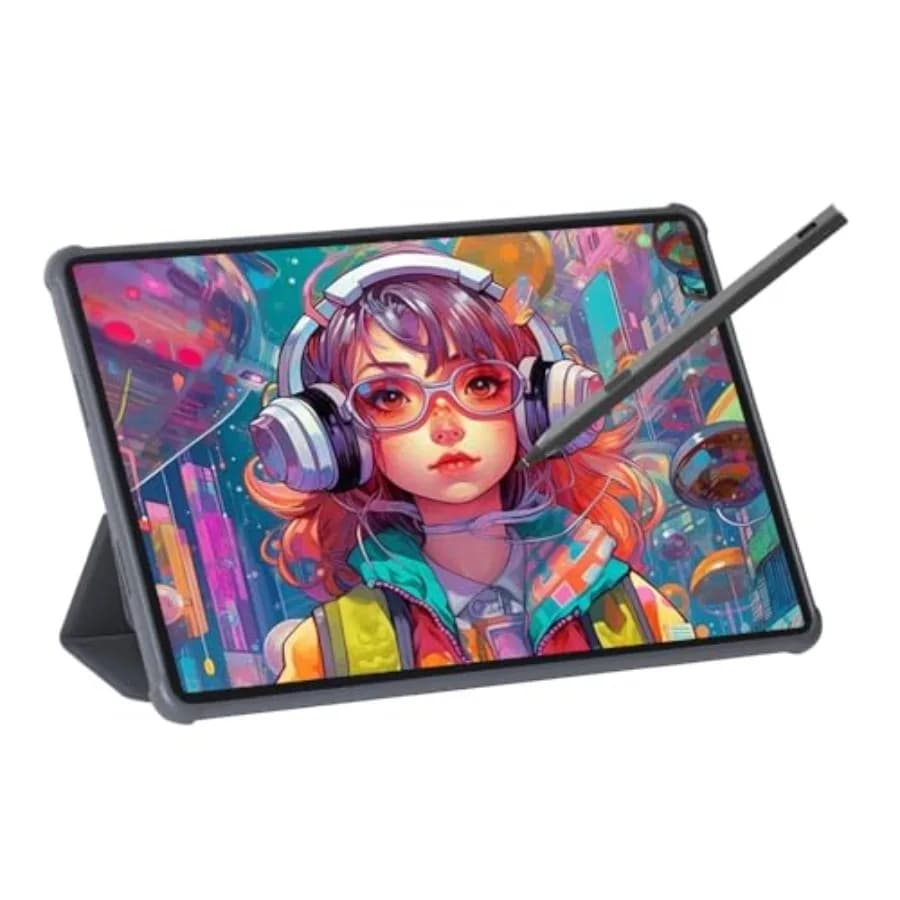 Tavoletta grafica standalone per arte digitale, corpo in plastica ABS, finitura nero opaco, schermo antiriflesso da 11 pollici con frequenza di aggiornamento di 90Hz