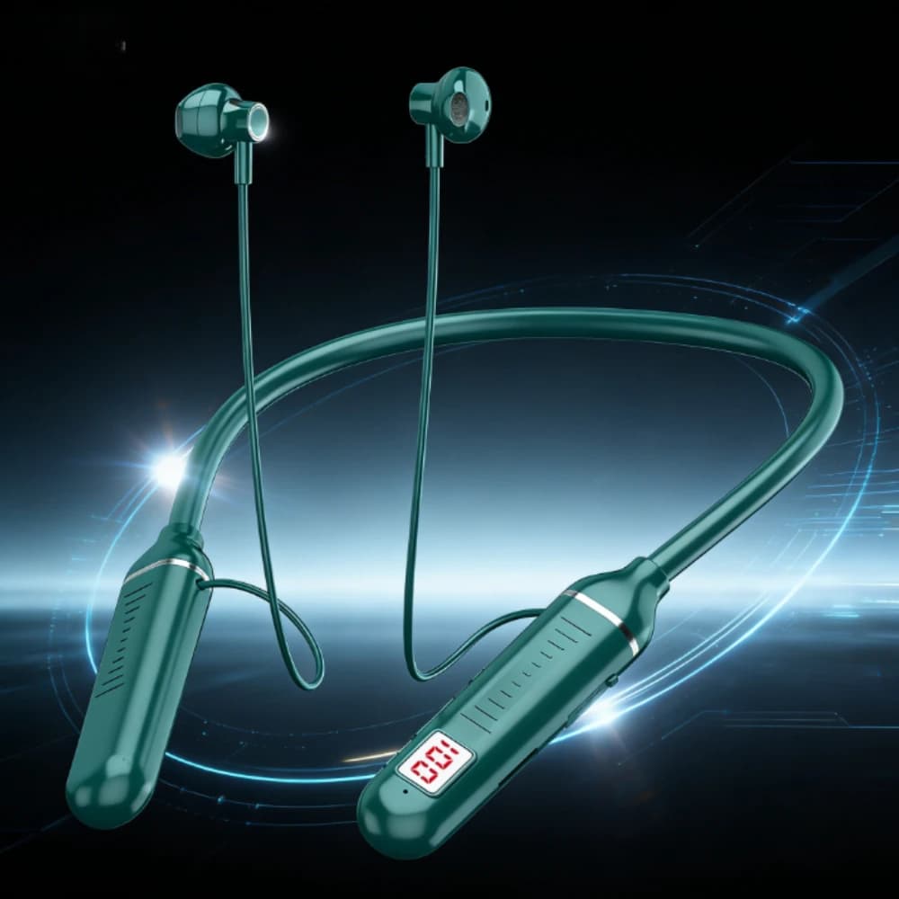 New Bluetooth 5.3 TWS Wireless Headphones Auxiliary with magnetic neck band, waterproof sports headphones with microphone and noise cancellation