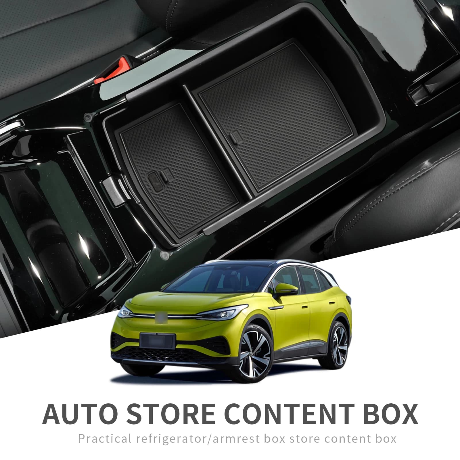 Smabee Scatola portaoggetti per bracciolo auto per VW ID.6 ID6 X Crozz ID6X Vassoio console centrale Organizer Accessori interni Riordino