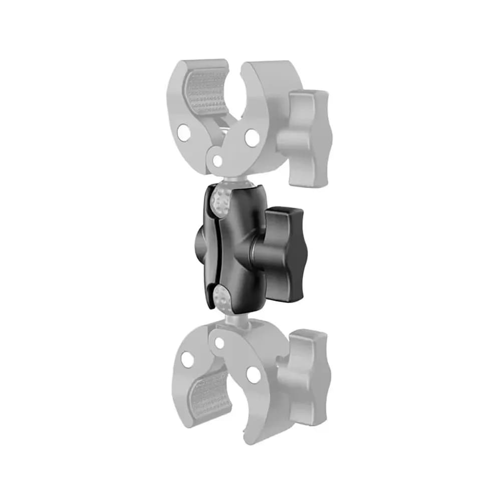 Aluminum Alloy Double Socket Ram Mount 1 Inch 25mm Ball New Design Action Camera Support Clamp Black Adjustable Length