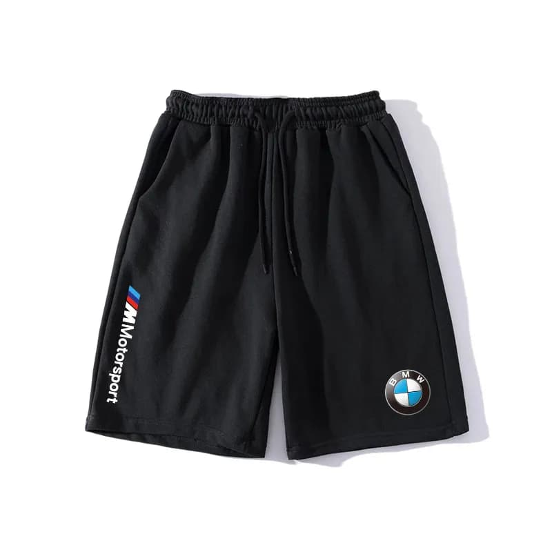 BWM Motorcycle Shorts, Men's and Women's Heavy Running Pants, Three-quarter Cycling Pants, Casual Sports Pants for Car enthusiasts