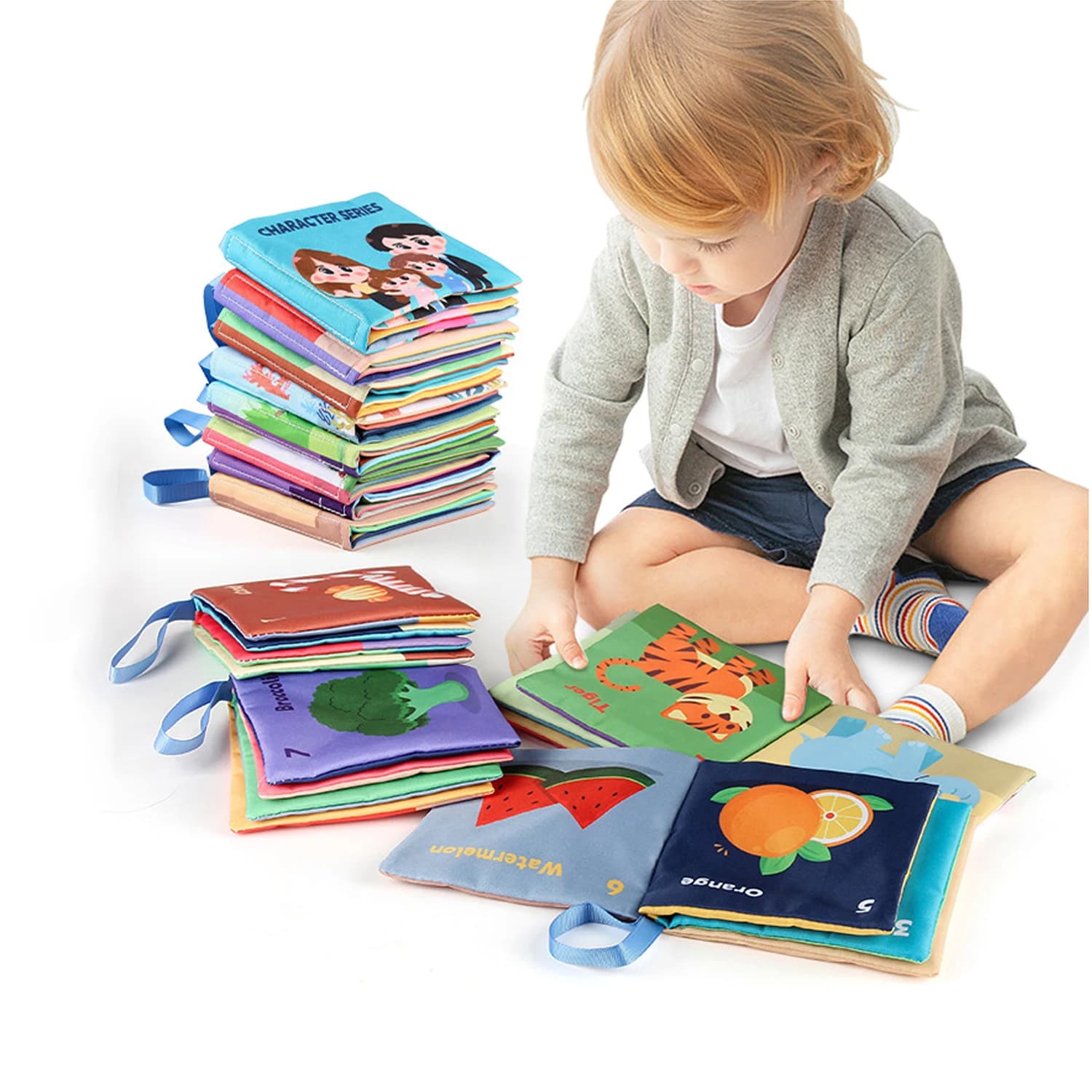 Morbidi libri per bambini giocattoli Montessori 3D Touch Feel Libro di stoffa ad alto contrasto Giochi sensoriali per l'apprendimento precoce per bambini Giocattoli educativi